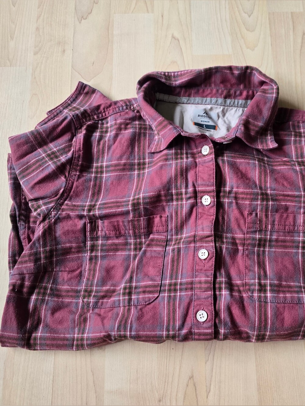 Ridgecut Button Down Plaid Long Sleeve Size Large
